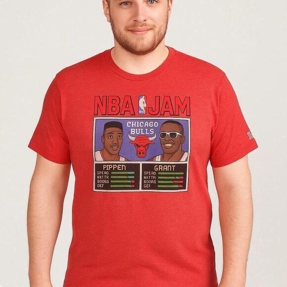 Teresa D Other - Homage Jam Chicago Bulls Pippen Grant T-Shirt Red Arcade Style